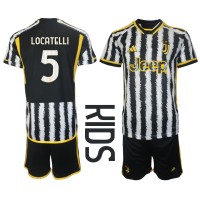 Dres Juventus Manuel Locatelli #5 Domáci pre deti 2023-24 Krátky Rukáv (+ trenírky)